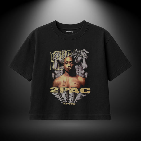 Remera Boxy Fit - Diseño Tupac Thug Life